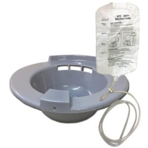 AUS Portable Hemorrhoid Therapy Toilet Sitz Bath Bidet Tub Postpartum Patient:Sitz Bath Graphite with FREE Solution Bag