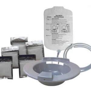 AUS Portable Hemorrhoid Therapy Toilet Sitz Bath Bidet Tub Postpartum Patient:Sitz Bath Graphite with Epsom Salts Infusion 5 sachet pack